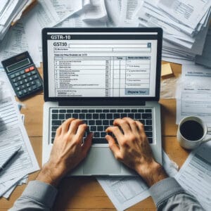 What information should be provided in the GSTR10 return 1