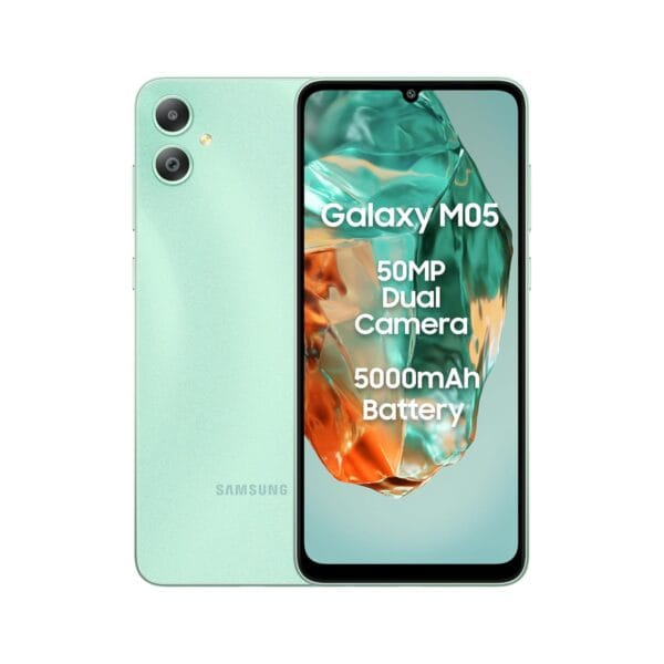 Samsung Galaxy M05 (Mint Green, 4GB RAM, 64 GB Storage) | 50MP Dual Camera | Bigger 6.7" HD+ Display | 5000mAh Battery | 25W Fast Charging | 2 Gen OS Upgrade & 4 Year Security Update | Without Charger - Image 2