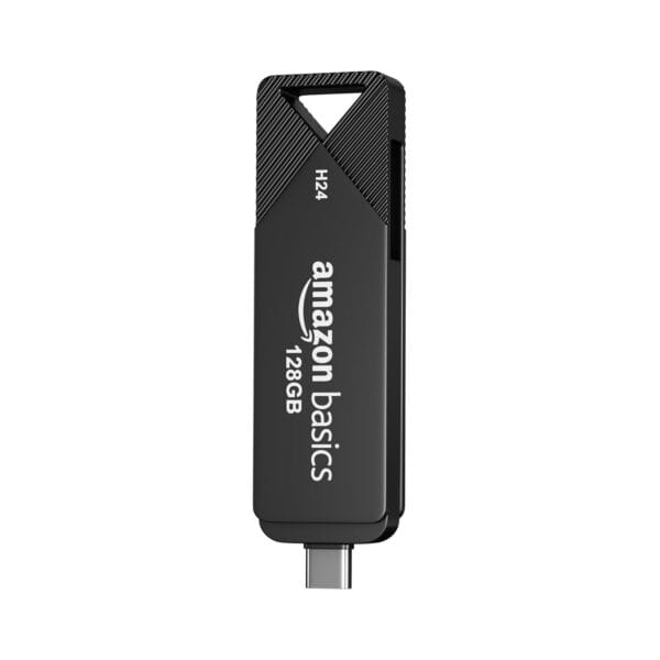 Amazon Basics 128GB Dual Flash Drive | 150+ Mbps Read/Write Speed | Type C and USB 3.0 | High-Speed Data Transfer (Metal) - Image 2