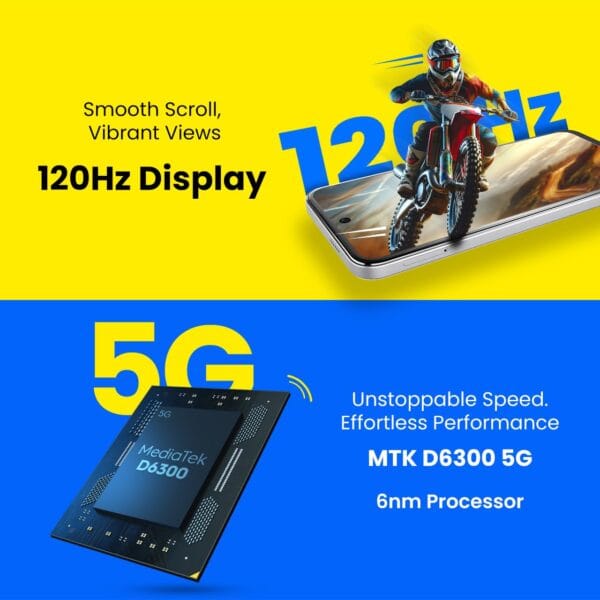 Tecno POP 9 5G Aurora Cloud, 4GB+64GB| Segment's 1st 48MP Sony AI Camera| Segment's 1st 5G with NFC | D6300 5G Processor |4+ Year Lag Free Fluency |5000 mAh Battery |Dual Speaker |Without Charger - Image 5