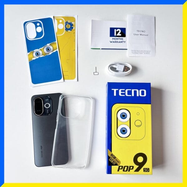 Tecno POP 9 5G Aurora Cloud, 4GB+64GB| Segment's 1st 48MP Sony AI Camera| Segment's 1st 5G with NFC | D6300 5G Processor |4+ Year Lag Free Fluency |5000 mAh Battery |Dual Speaker |Without Charger - Image 8