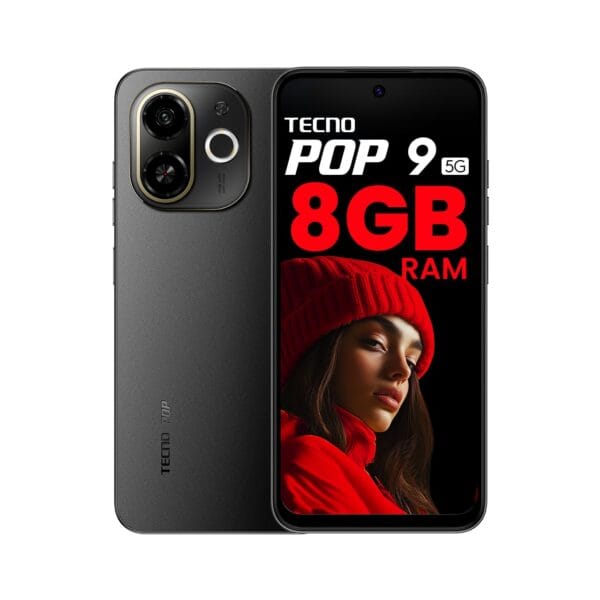 Tecno POP 9 5G (Midnight Shadow, 8GB+128GB) | D6300 5G Processor | 48MP Sony AI Camera | 4+ Year Lag Free Fluency |5000 mAh Battery |Dual Speaker | 5G with NFC - Image 2