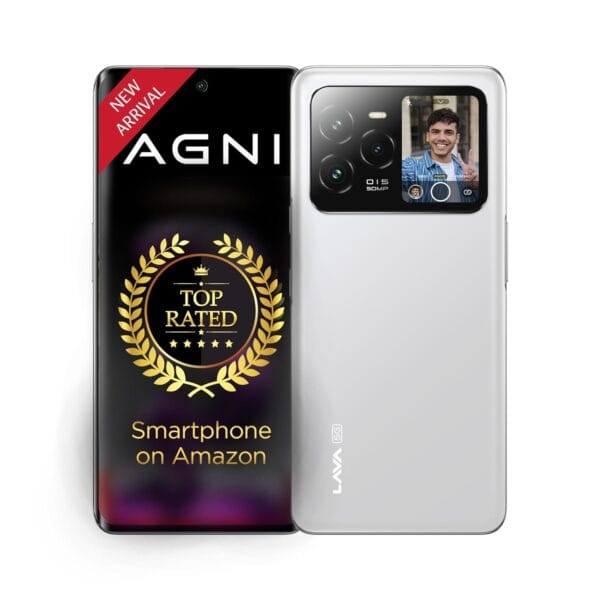 Lava Agni 3 5G (Pristine Glass, 8GB+128GB) | India's 1st dual AMOLED | Dimensity 7300X | 50MP Triple AI Camera | 66W Fast Charge,5000 mAh Battery | Clean UI | Free Replacement @ Home | Without Charger - Image 2