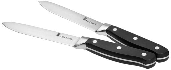 Amazon Brand - Solimo Premium High-Carbon Stainless Steel Utility Knife Set, 2-Pieces, Silver - Image 3