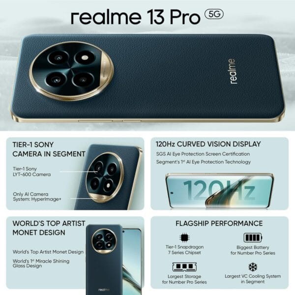 realme 13 Pro 5G (Emerald Green,8GB+128GB) - Image 6