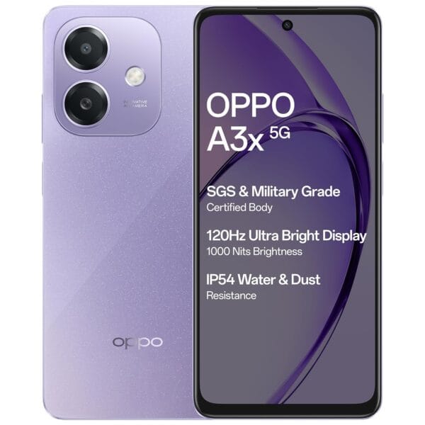 OPPO A3X 5G (Starry Purple, 4GB RAM, 64GB Storage)|6.67” HD+ 120Hz Refresh Rate Screen | 45W SUPERVOOC|with No Cost EMI/Additional Exchange Offers - Image 2