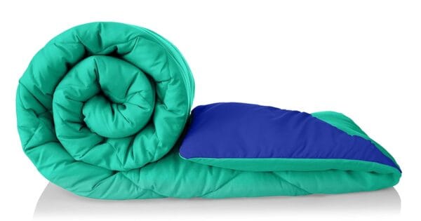 Amazon Brand - Solimo Microfiber Reversible Comforter, Double (Sea Green & Indigo Blue, 300 GSM)| TC - 50 - Image 2