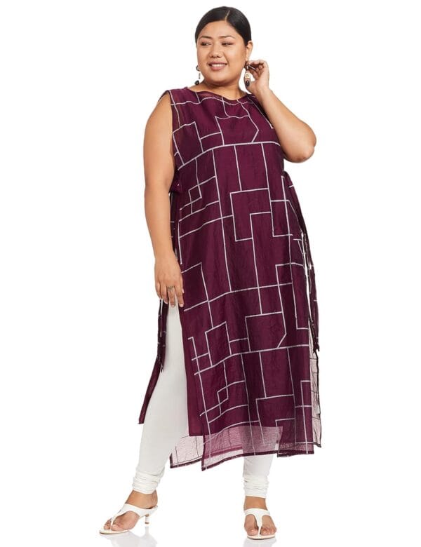 Amazon Brand - Myx Women's Regular Fit Kurta in Poly Chanderi - Image 7