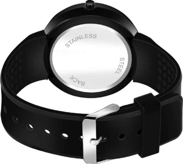 ZUPERIA White Dial Funky Pointers and Black Silicon Strap Analog Watch for Boys & Men - Image 3