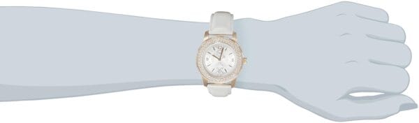 Timex Women Leather Fashion Analog White Dial Watch - T2N151, Band Color-White - Image 5