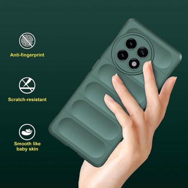 amazon basics Mobile Cover for OnePlus 11R 5G | Full Camera Protection | Liquid Silicon Case | Flexible Bumper Case for OnePlus 11R 5G (Green) - Image 8