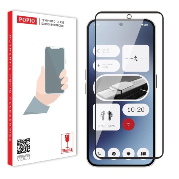Amazon Brand - Solimo Tempered Glass Screen Protector Compatible for Nothing Phone 2A / Nothing Phone 2A Plus (Black) Edge to Edge Coverage with Easy Installation Kit - Image 3