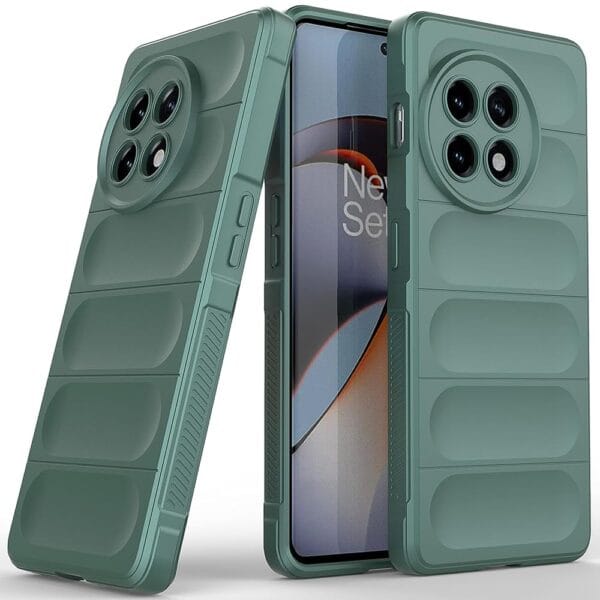 amazon basics Mobile Cover for OnePlus 11R 5G | Full Camera Protection | Liquid Silicon Case | Flexible Bumper Case for OnePlus 11R 5G (Green) - Image 2