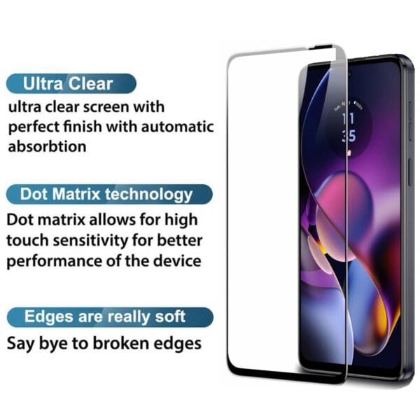 JGD PRODUCTS for Moto G64 5G, Moto G54 (2024) Tempered glass with Full Edge Protection and Easy Installation Kit - Image 5