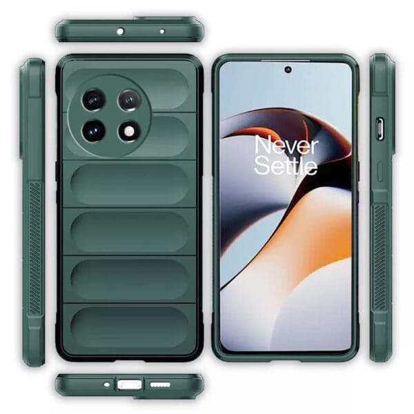 amazon basics Mobile Cover for OnePlus 11R 5G | Full Camera Protection | Liquid Silicon Case | Flexible Bumper Case for OnePlus 11R 5G (Green) - Image 4