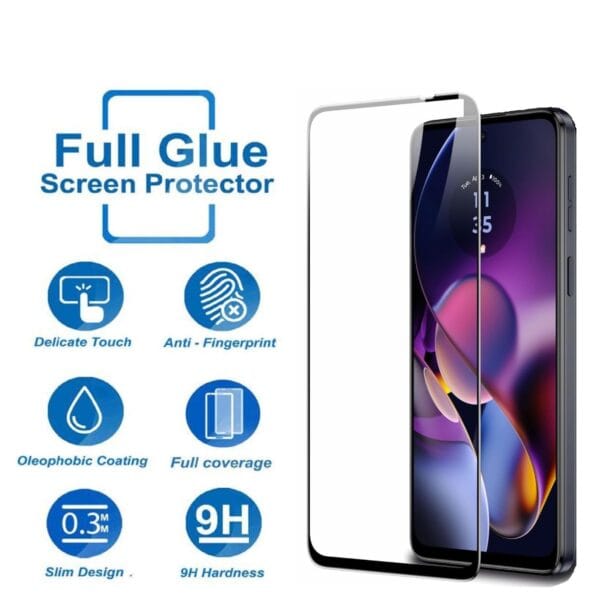 JGD PRODUCTS for Moto G64 5G, Moto G54 (2024) Tempered glass with Full Edge Protection and Easy Installation Kit - Image 3