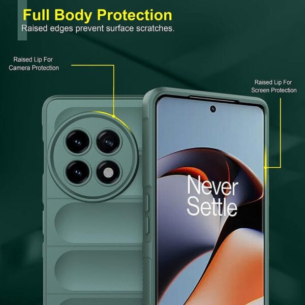 amazon basics Mobile Cover for OnePlus 11R 5G | Full Camera Protection | Liquid Silicon Case | Flexible Bumper Case for OnePlus 11R 5G (Green) - Image 5