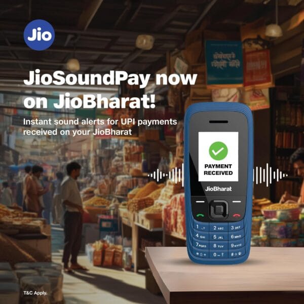 JioBharat V4 4G Phone with JioTV, JioHotstar, UPI, JioSoundPay,JioSaavn, Long Lasting Battery, LED Torch, Digital Camera | Blue | Locked for JioNetwork - Image 4